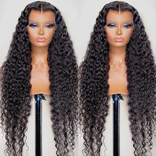 Deep Wave Human Hair Lace Frontal Wig 13x4 / 13x6 HD Transparent Lace Curly Wig for Women