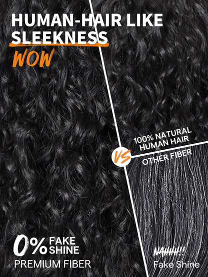 Curly Human Hair Wig with Bangs – Shaggy Waves, Big Hair, Ready-to-Wear
