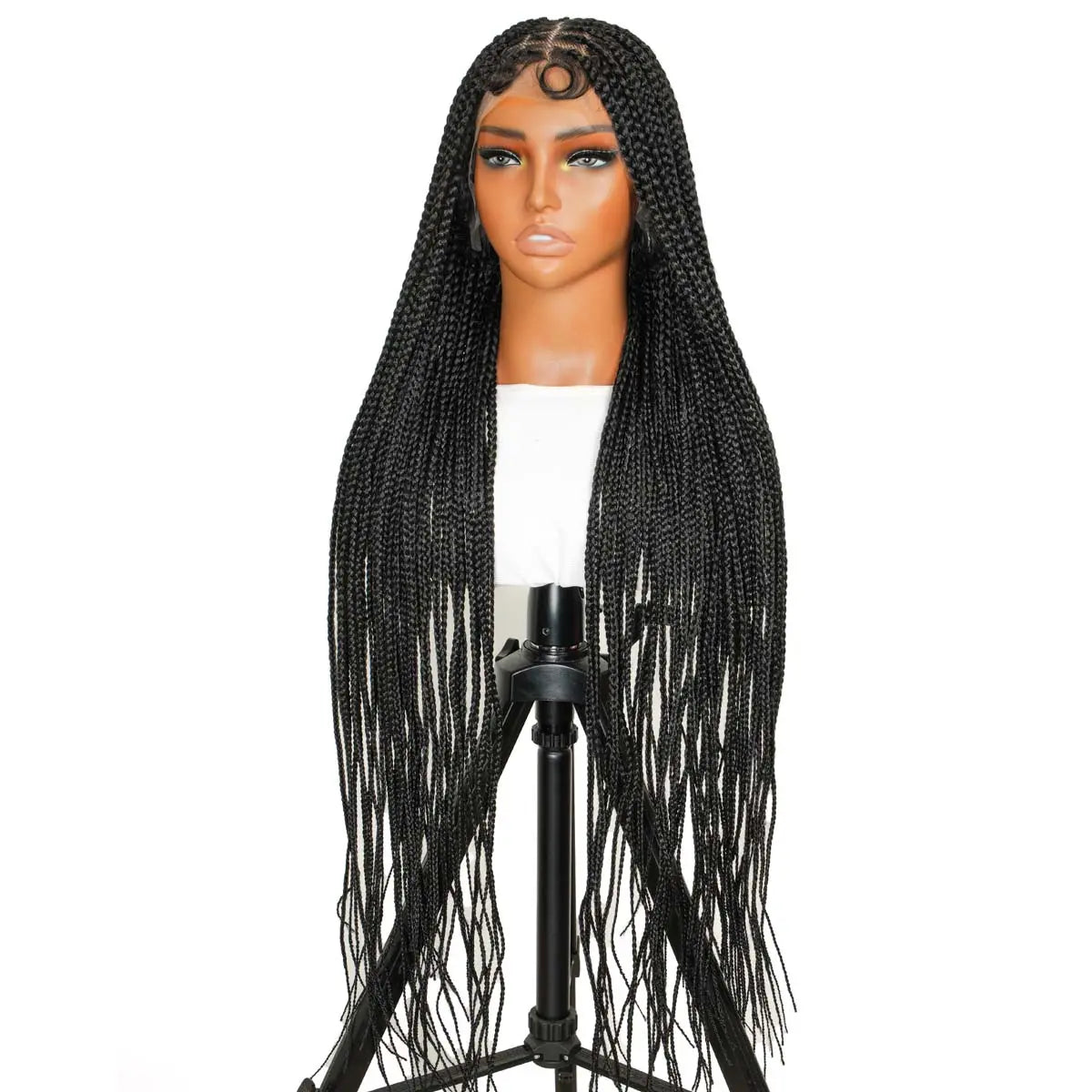 36" Knotless Square Full Handmade Premium Synthetic Fiber Box Braided Wig