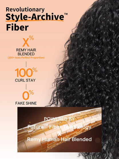 Curly Human Hair Wig with Bangs – Shaggy Waves, Big Hair, Ready-to-Wear