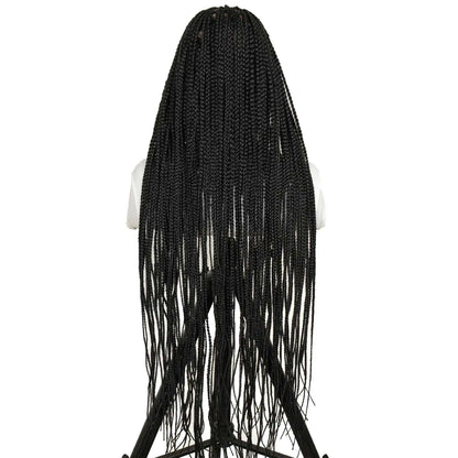 36" Knotless Square Full Handmade Premium Synthetic Fiber Box Braided Wig