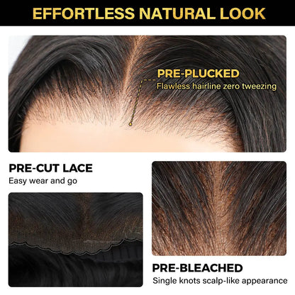Full Burmese Curly 13x6 Lace Frontal Glueless Wig – #4 Chocolate Brown, 220% Density, Water Wave Virgin Human Hair, Pre-Plucked Natural Hairline